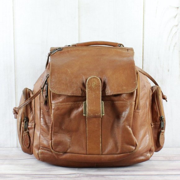 unbranded Handbags - Women's Brown Genuine Soft Leather School Work Backpack Made in Colombia